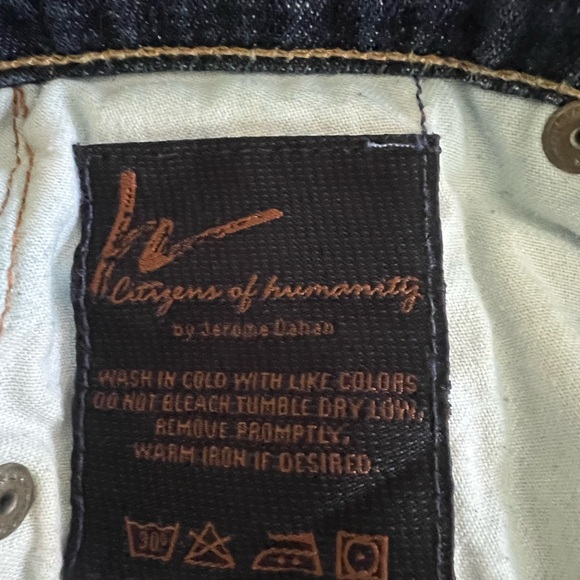 Citizens of Humanity Ava Stretch Distressed Low Waist Straight Leg Jean, size 26 - Picture 8 of 9